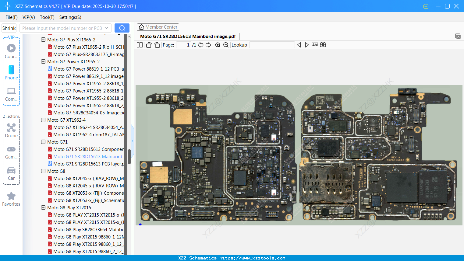 Motorola Moto G71 SR28D15613 Mainbord Image